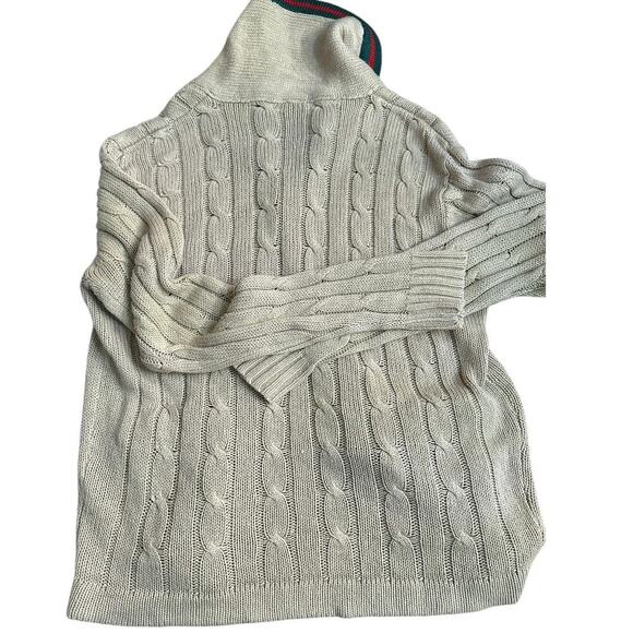 Rebel Lord Men's Cream Long Sleeves Button Front Cardigan Sweater Size Large - Picture 7 of 8